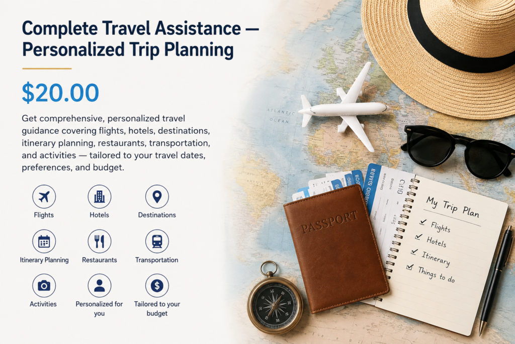 Complete Travel Assistance — Personalized Trip Planning